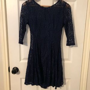 Navy lace dress